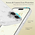 Miniatyrbillede 2 af 5: Etui til iPhone 16, Bling Glitter 3D Sløjfe Telefon Etui Sødt Glitrende Krystalklart Slankt Blødt Holdbart Beskyttelsescover White iPhone 16