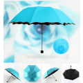 Miniatyrbild 5 av 5: Damparasoll UV-skydd för kvinnor Parasoll Lättvikts Anti-UV Parasoller för Sommar Solskydd Sky Blue