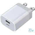 Miniatyrbillede 3 af 4: PD20W A+C multi-protokol hurtig opladning UKCA-certificeret UK-specifikation opladerhoved PD-oplader PPS smart hurtig flash-opladning