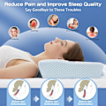 Miniatyrbild 3 av 5: Nackkudde i Memory Foam för Nack- och Axelvärk vid Sömn: Ortopedisk Cervical Kudde - Ergonomisk Kudde för Sidosovare