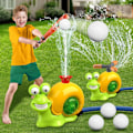Miniatyrbild 1 av 5: 2-i-1 Snigel Vattenspridare Baseball Leksaker, 360° Roating Spray Vattenlek Spel med 2 Sprinklerhuvuden, för Pojkar Flickor
