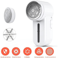 Miniatyrbilde 4 av 5: Elektrisk bærbar stoffbarberer og lofjerner med dobbel beskyttelse, nupperfjerner barberhøvel lofjerner med USB-ladekabel White ‎13.6 x 7.3 x 5.9 cm