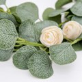 Miniatyrbilde 3 av 5: Kunstig eukalyptusgirlander, kunstige silke eukalyptusblader, vinstokker, håndlaget girlander, grønt bryllupsbakteppe, bue, veggdekor Green 2pcs