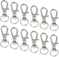 50 st Vridlås Snodd Snap Hooks, Metall Vridbar Snodd Snap Hook Hummerlås (Silver)