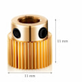 Miniatyrbillede 2 af 4: Ekstruderhjul 3D-printerdele 40 tandhjul Messing ekstruderhjul Kompatibel med CR-10, CR-10S, S4, S5, Ender 3, Ender 3 Pro (10)