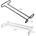 Miniatyrbild 2 av 4: Förpackning Vinglasställ, Under Cabinet Shelf Stemware Rack, Förvaring med Stemware Holder, Vinglashållare för Kökskåp, Bar, Vit