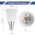 Miniatyrbild 2 av 5: E14 till E27 Lampfäste Adapter, E14 till E27 Glödlampa Adapter, Passar för E27 Glödlampor, LED-lampor, Glödlampor, Halogenlampor, 2 st