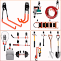 Miniatyrbillede 3 af 5: 14 stk. garagevæghæk, garageopbevaring, stærk stål væghæk til stige, cykler, rør, elværktøj (orange)