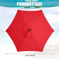 Miniatyrbillede 2 af 5: 9,8 Ft Udskiftnings-Parasoldug, Universal Parasol Udskiftningsstof, Haveparasol Solskærm Dækning til Have Terrasse Have Strand bright red