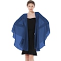 Miniatyrbilde 4 av 5: Chiffon Skjerf Stola Bolero Dame Til Aftenkjole Festlig Bryllup Royal Blue