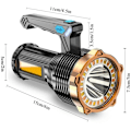 Miniatyrbillede 5 af 5: LED Lommelygte Ultra Kraftig Bærbar LED Lommelygte COB Arbejdslampe 8 Tilstand Genopladelig Lampe Udendørs Belysning Spotlight Camping Udflugt Nødsituation
