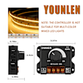 Miniatyrbillede 3 af 5: LED drejeknap lysdæmper lysstyrkekontrol DC 12V-24V 30A PWM lysdæmperknap til justering af lysstyrke (2 stk.)