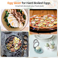 Miniatyrbild 3 av 4: Äggskärare för hårdkokta ägg, rostfritt stål trådskärare, äggsallad maker, kokt ägg skärare