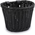 Miniatyrbild 4 av 5: Framkorg i Plast Rattan för Cykel, Frambärare Korg Förvaring, PE Vävda Justerbar Black