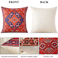 Pikkukuva 2 / 5: Boho-tyyliset koristetyynynpäälliset 45 x 45 cm neliön muotoiset koristeelliset tyynynpäälliset eksoottiset abstraktit vintage-tyynyliinat, 4 kpl