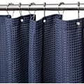 Miniatyrbillede 1 af 5: Vaffel bruseforhæng, med bruseforhængsringe stof badekar forhængsæt Navy blue 2*1.8m