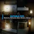 Miniatyrbilde 4 av 5: Nattlys Plug-in [6-pakning] Smart Dusk to Dawn Sensor, Automatiske nattlys, Varm hvit Warm White 2.1"D x 0.9"W x 2.1"H