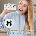 Pikkukuva 5 / 5: iPhone 15 -kotelo, Bling Glitter 3D Rusettipuhelinkotelo Söpö Kimalteleva Kristallinkirkas Rusetti Ohut Pehmeä Kestävä Suojakuori Black iPhone 15