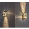 Miniatyrbillede 3 af 5: Krystalvæglampe, Luksuriøs nordisk stil indendørs væglampe, Kreativ rund væglampe til soveværelse, Seng, Stue, Badeværelse, Gang, Guld, Stor