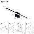 Miniatyrbillede 5 af 5: LED-spejlys til badeværelse, badeværelseslampe til væg, spejlampe til badeværelse Warm light 56cm