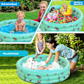 Miniatyrbillede 3 af 5: Oppustelig Paddling Pool, Sammenklappelig Oppustelig Swimmingpool, Bærbar Kæledyr Hund Badekar Indendørs Udendørs Vandleg Pool Oppustelig Børnepool (Grøn 150CM)