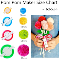 Miniatyrbild 2 av 6: Pom Pom Maker, 4 storlekar Pompom Maker Verktyg Set för Fluff Ball Weave DIY Ullgarn Stickning Hantverksprojekt 1.4'', 1.8'', 2.5'', 3.4''