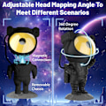 Miniatyrbillede 5 af 5: Astronaut Nebula Natlamper, Astronaut Lysprojektor med Nebula, Timer og Fjernbetjening, USB-drevet 360° Justerbar