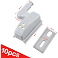 Miniatyrbild 2 av 5: 10 st gångjärnslampor Universal skåpslampa Varmvit färg 12V 23A Batteri för kök Hem Möbler Skåp Skåpsdörr