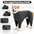 Miniatyrbillede 2 af 5: 1 stk. Størrelse L Hund Fleece Jakke Hund Vinter Pullover Pyjamas Heldragt Fuld Krops Jakke med Ben Varmt Hundetøj Vindtæt Heldragt L