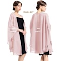 Miniatyrbilde 5 av 5: Chiffon Skjerf Stola Bolero Dame Til Aftenkjole Festlig Bryllup Light purple