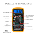 Miniatyrbild 4 av 5: Digital Multimeter Voltmeter, Digital Multimeter, Voltmeter med Dubbla Säkringar, Bärbar Multimeter med LCD-Skärm AC/DC/DC Spänning, Resistans