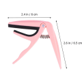 Miniatyrbild 2 av 5: Professionell Ukulele-Capo Enhands Snabbbyte Ukulele-Capo Zink Legering Gitarrdelar Tillbehör Pink 3.35 x 4.72 x 0.39 inches