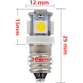 Miniatyrbillede 3 af 5: 10 stk. E10 12V Cool White LED-pærer 5SMD 0,5W 50LM Lampe