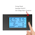 Miniatyrbillede 5 af 5: Voltmeter Amperemeter DC 6.5-100V 20A, Spændingsmåler Wattmeter Tester Spænding Strøm Effekt Energi Digital LCD Energimåler