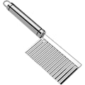Miniatyrbild 1 av 5: Crinkle Cutter Veggies Rostfritt Stål Crinkle Slicer med Hänghål Vågformad Hackare för Potatis, Morot