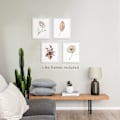 Miniatyrbild 3 av 5: Växtposter Boho Art Botaniska Tryck Väggdekor, 8x10 Oinramad Poster Canvas Tryck Dekoration Set om 4, för Vardagsrum