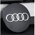 Pikkukuva 2 / 5: 4 kpl auton napahatun suojukset, jotka sopivat Audi 60MM ABS -autokeskiöihin, alumiini + ABS -materiaalista valmistetut pyöränkeskiön suojukset, auton koristetarvikkeet