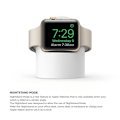 Miniatyrbillede 5 af 5: Passer til Apple Watch 1/2/3/4/5/6/7, 8 silikone retro ensfarvet simpel opladningsbase skrivebordsladestander