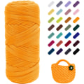 Miniatyrbillede 1 af 5: 400g Elastisk Stof Garn til Strikning af T-shirt, Tykt Hæklegarn, til Hækling af Tasker/Kurve/Tæpper, DIY Håndværk bright yellow