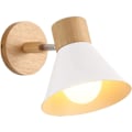Miniatyrbillede 1 af 5: Moderne indendørs væglamper E27 Industrielle væglampe Justerbar trævæglampe Væglampe Dekoration til soveværelse Stue Korridor Cafe,Ø18cm,1PC