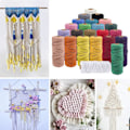 Miniatyrbild 5 av 5: 4 st, 3mm x 10m DIY-garnrulle Rustik String Bomullsrep för Stickning, Heminredning, Inpackning