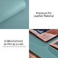 Miniatyrbilde 2 av 4: Skinn skrivebordsbeskytter, kontorbordsmatte, sklisikker PU-skinn skrivebordsunderlag, bærbar skrivebordsmatte, vanntett skrivebordsunderlag Light Blue 31.5" x 15.7"