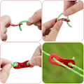Miniatyrbilde 3 av 5: 8 stk. Campingtelttau med teltstrammere, Reflekstelttau Campingtau Nylontau for Camping Vandring Markisetelt, 5mm*4m