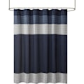 Miniatyrbillede 5 af 5: Bruseforhæng i kunstig silke, stribet, moderne mikrofiber badeforhæng, 180CM*180CM style 1