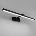 Miniatyrbillede 1 af 5: LED spejllampe til badeværelse, 180 graders roterende væglampe til badeværelse, aluminium Black/warm light 60cm