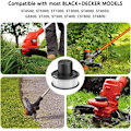 Pikkukuva 4 / 5: 3 käämiä ruohonleikkurin lankaa ja 1 käämin suojus, yhteensopiva Black + Decker -malleille RS-136-BKP/RS-136