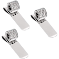 Miniatyrbillede 1 af 5: 3 stk. metalpenholder, justerbar enkelt fjederløkke penholder med lommeklips til notesbog og clipboard