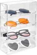 Briller opbevaringsboks med 4 briller organizer boks akryl briller etui organizer