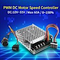 Pikkukuva 4 / 4: PWM DC-moottorin nopeudensäädin, kääntyvä moottorin nopeudensäädin digitaalisella näytöllä DC10V-55V