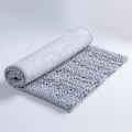 Miniatyrbillede 1 af 5: Chenille Badeværelsesmåtter til Badeværelse Skridsikker Absorberende Vaskbar Hurtigtørrende Tyk Mikrofiber Luksus Bademåtter gray 17" X 24"